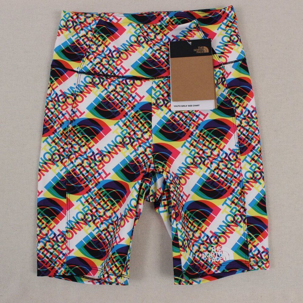 The North Face Girls Glitch Print Never Stop Bike Shorts